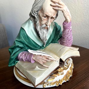 Vintage Capodimonte The Writer By Tosca Italian -Large Figurine /