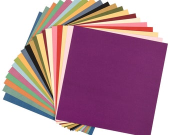 ewtshop 20 Blatt Strukturpapier, leinengeprägt, 20 Farben, 230 g/m, Scrapbooki