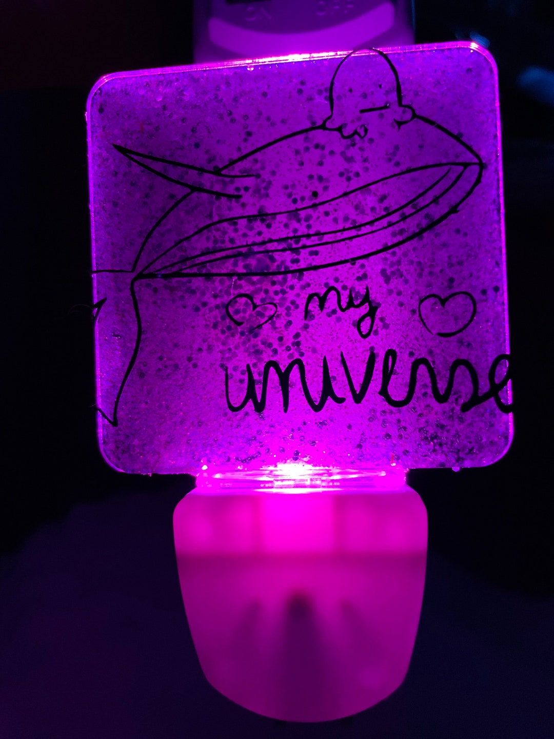 Glitter LED Plug in Night Lights Bts LED Plug in Night Light Etsy