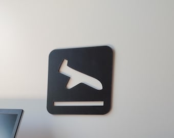 Airport Signage Poster: Travel Theme Wall Art (5.7 x 5.7 inches)