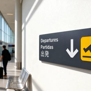 Airport Signage Posters: Wood Framed Arrivals & Departures Wall Art image 11