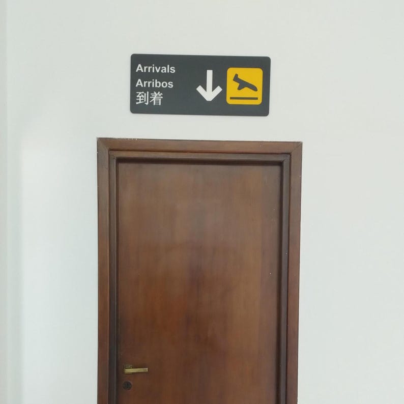 Airport Signage Posters: Wood Framed Arrivals & Departures Wall Art image 9