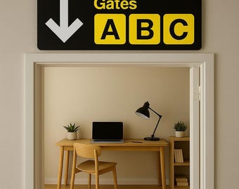 Airport Signage Posters: Airport gates terminal Wall Art