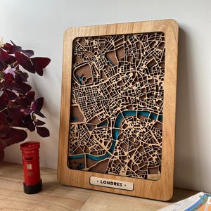 London-England 3D Map,Dekoration, einzigartiges Geschenk für reisende.Spezielle ideale Dekoration für Ihr Zuhause, Büro, Business & Hotels.Loving Memory Geschenk