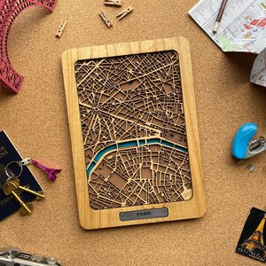 Paris - France 3D Map, Dekoration, einzigartiges Geschenk für Reisende. Spezielle ideale Dekoration für Ihr Zuhause, Büro, Geschäft und Hotels.Loving Erinnerungsgeschenk