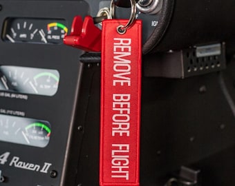 Remove Before Flight Airplane Tag Keychain – Double-Sided Personalized Aviation Luggage Tag Gift