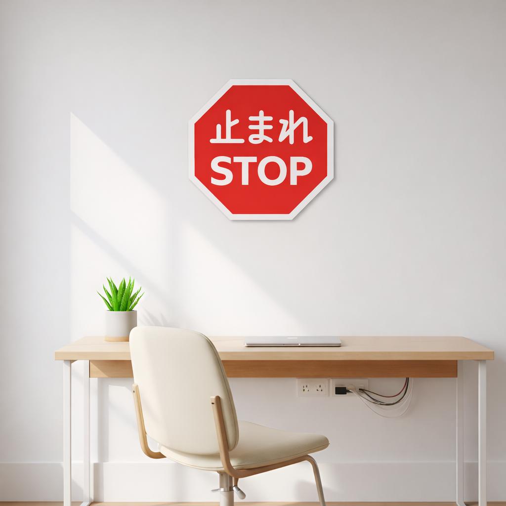 Japanese Stop Sign - Etsy