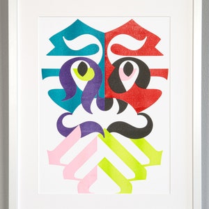 Doggle – RISO print A3 fine art