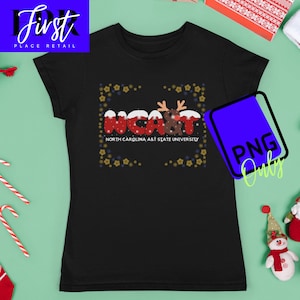 NC A&T SU クリスマス プリント可能 png アイロン転写専用。すぐにダウンロードできます。ノースカロライナ農業技術州立大学