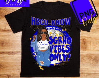 HBCU-Know SGRHO Sigma Gamma Rho Printable png ONLY for Iron On Transfer. Instant Download.