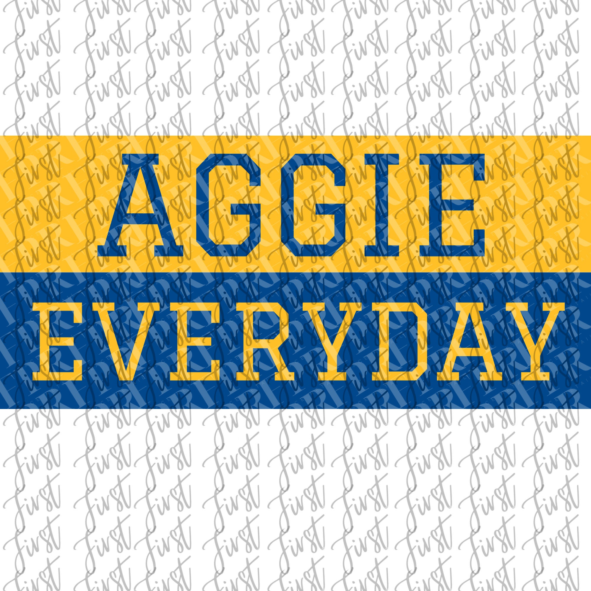 Aggie Everyday Svg and DXF Cut Files, Printable Png and Jpeg for Iron ...