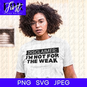 Disclaimer svg Cut File, Printable png and jpeg for Iron On Transfer. Instant Download.