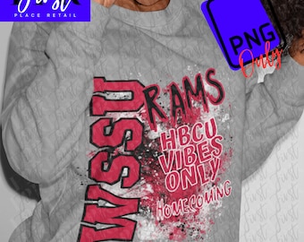 WSSU HBCU Vibes Only - Homecoming Printable png ONLY for Iron On Transfer. Instant Download.