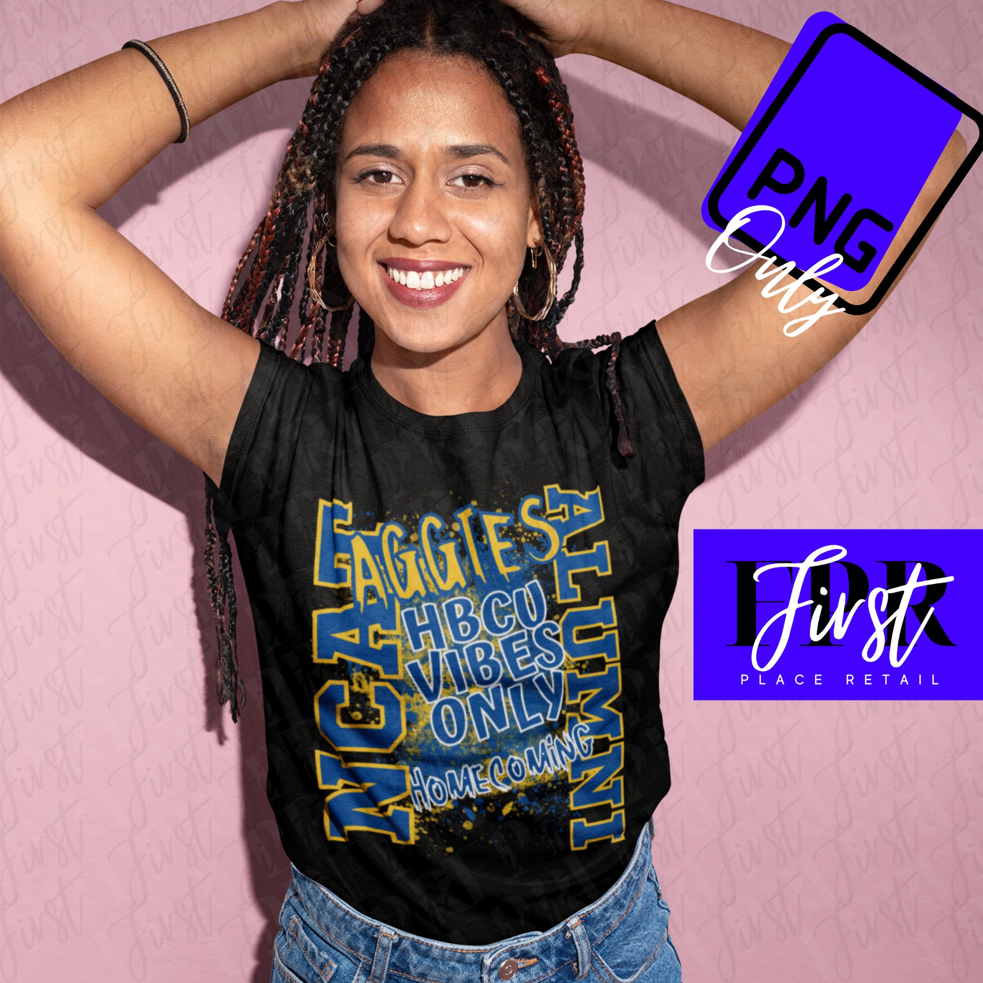 NCAT Alumni HBCU Vibes Only Printable Png ONLY for Iron on