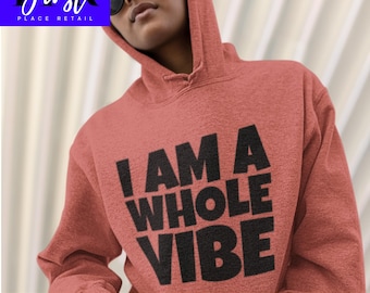I Am A Whole Vibe SVG Cut File, Printable png and jpeg for Iron On Transfer. Instant Download.