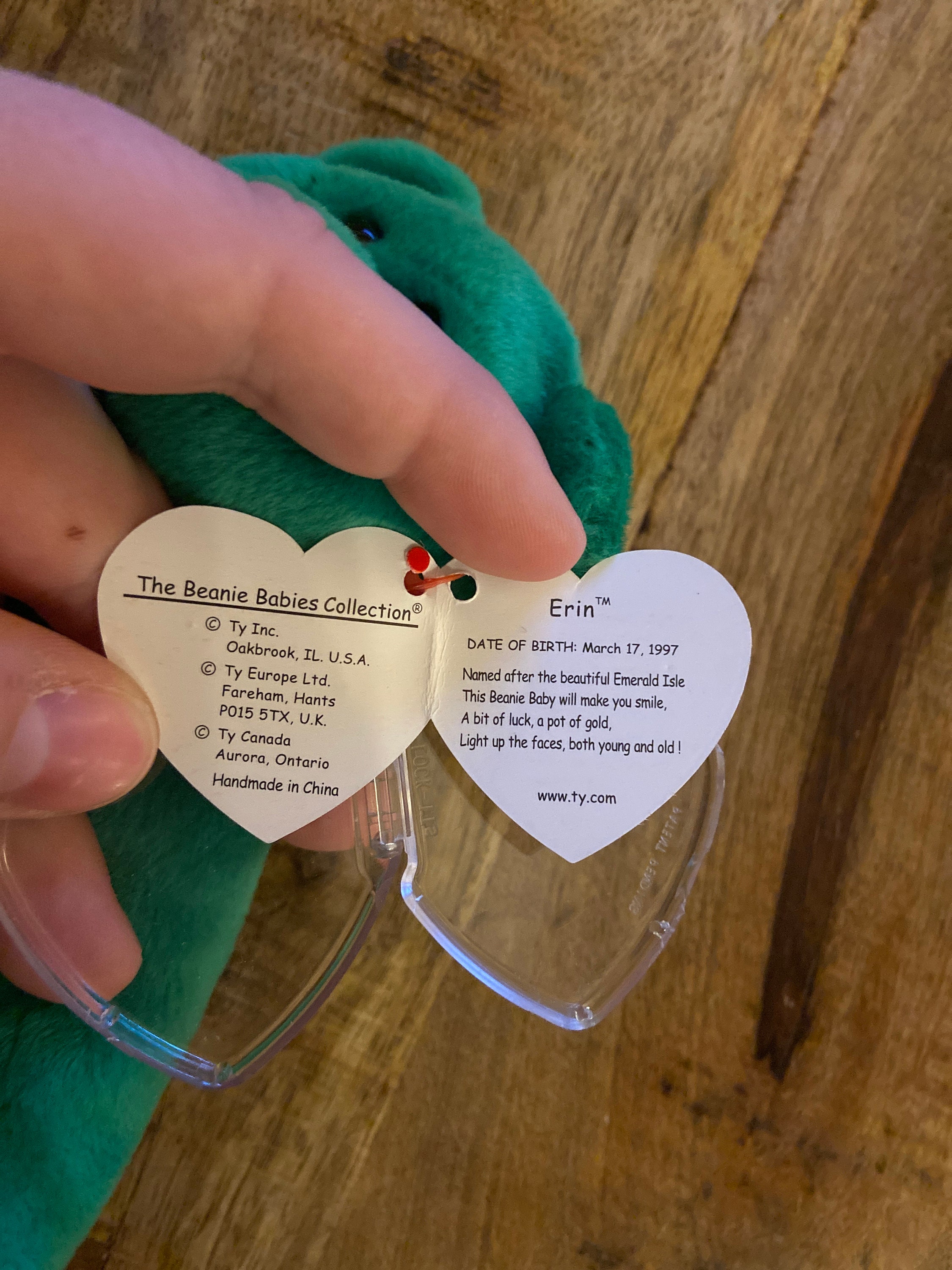 RARE Erin Beanie Baby Tag errors 1965KR Etsy
