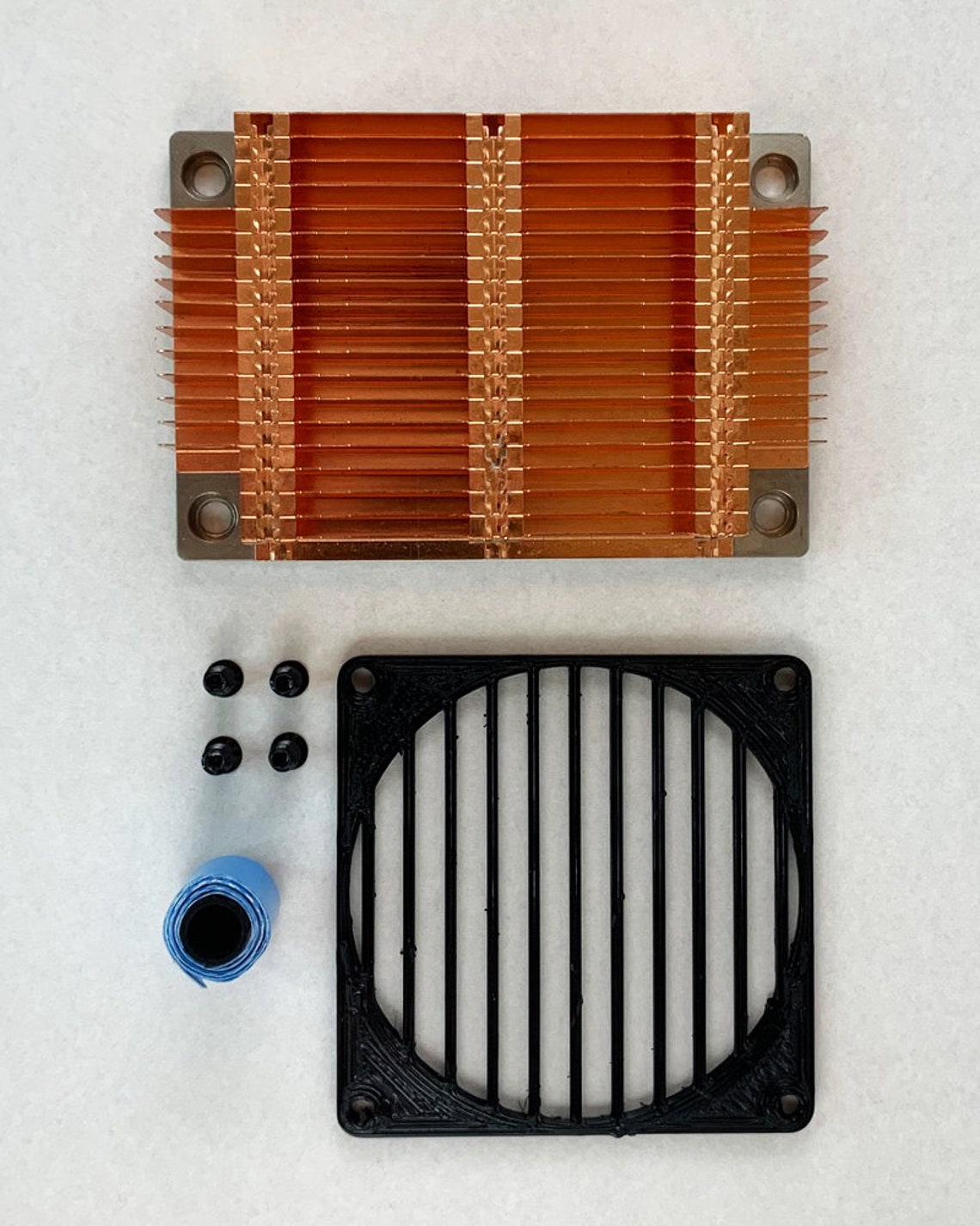 GPU Heatsink Cooling Kit With Copper Heatsink, 80mm Fan Grill, 4ft