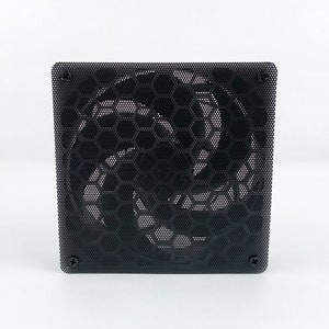 PC Dust Filter and High Temp PETG Fan Grill Kit for 120mm Fans (Two Pack)