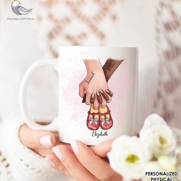 Our First Mother's Day Mug-Custom Gift for New Mom-Mom Est 2024 Gift-Holding Parents Hands Mug-First Time Mom Gift-Mom Gift for Mother’s Day