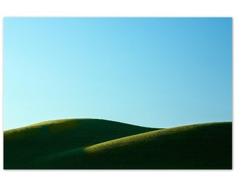 Palouse Hills Print | Abstract Landscape Acrylic, Canvas, Metal, or Wood Print, Contemporary Wall Art, Vibrant Color Photo [FREE SHIPPING]