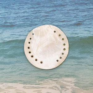 MOTHER OF PEARL Jewelry Disc ~  Pre-drilled Holes ~ 1 1/2&quot;