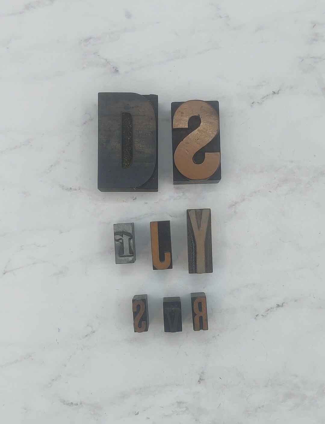 8 Pc PRINTERS BLOCK LETTERS Shadowbox Fillers Free Shipping Etsy