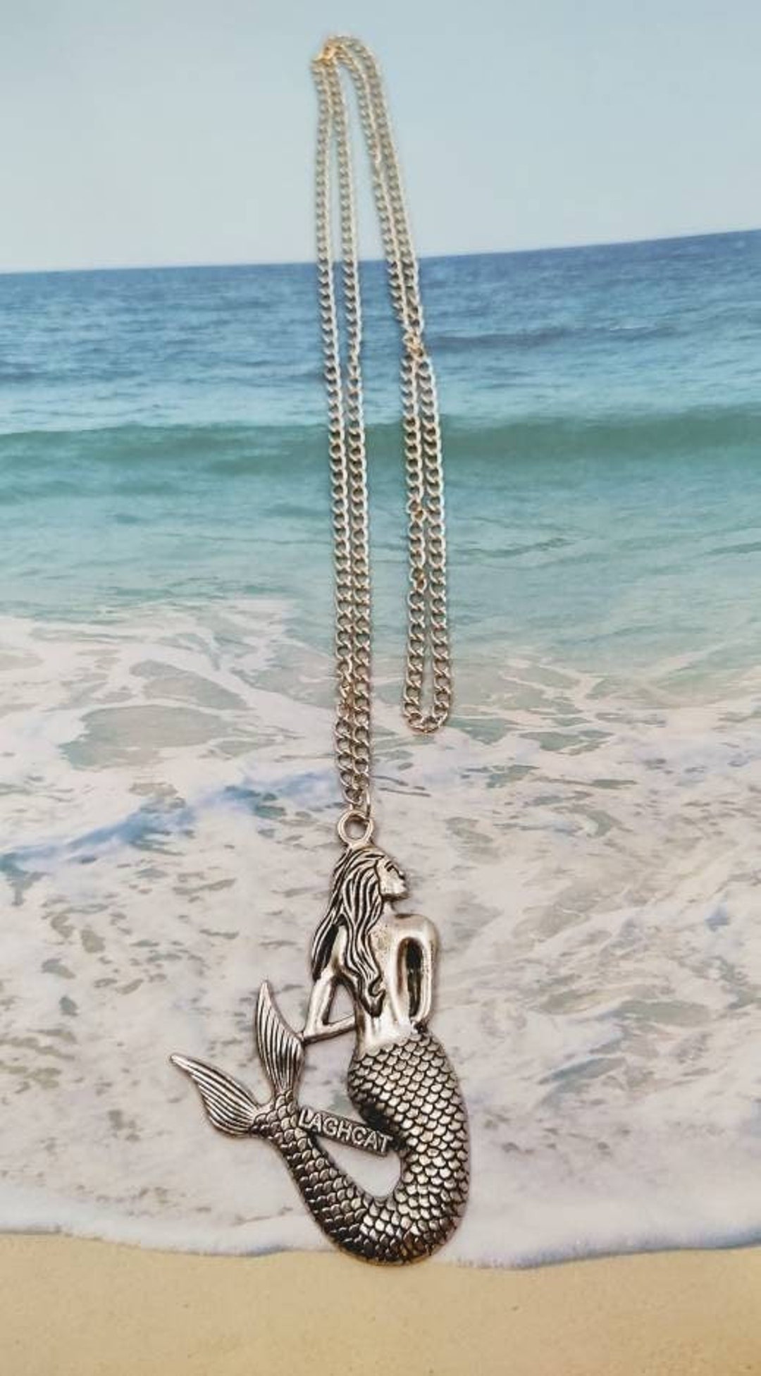 LAGHCAT Mermaid Princess Pendant Over the Neck Silver Tone 26