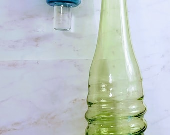 Vintage Hand blown Unique BEEHIVE DECANTER ~ Measured Jigger ~ 2.67oz Pourer ~ fREE sHIPPING