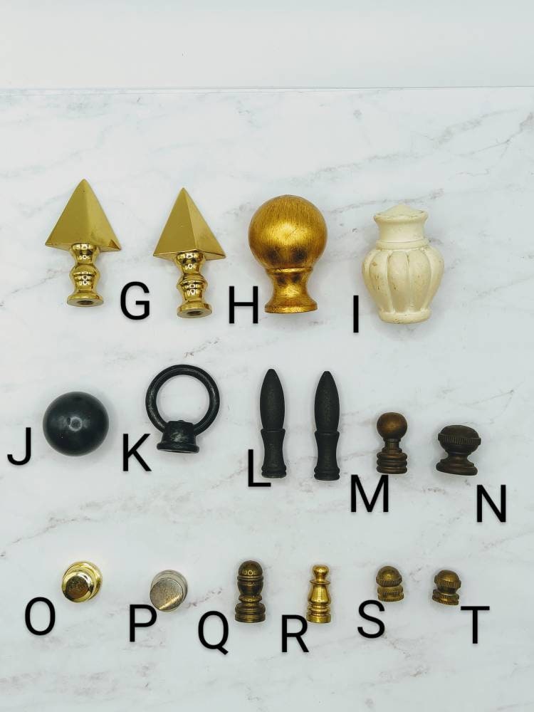 LAMP FINIAL ASSORTMENT ~ See all photos ~ Hardware ~ Adding more as found ~ L1