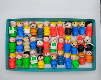 Vintage FISHER PRICE Little People Figures ~ 40pcs ~ fREE sHIPPING