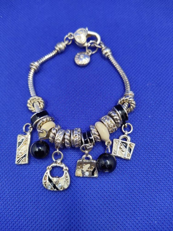 PANDORA INSPIRED BRACELET ~ 5 charms ~ 9 spacers … - image 1