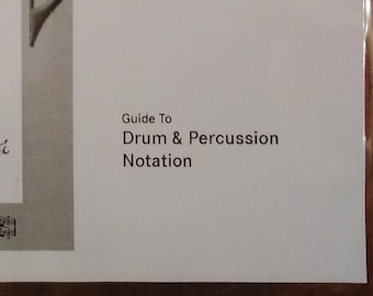 Drum & Percussion Notation Guide: Double Sided Laminated Chart