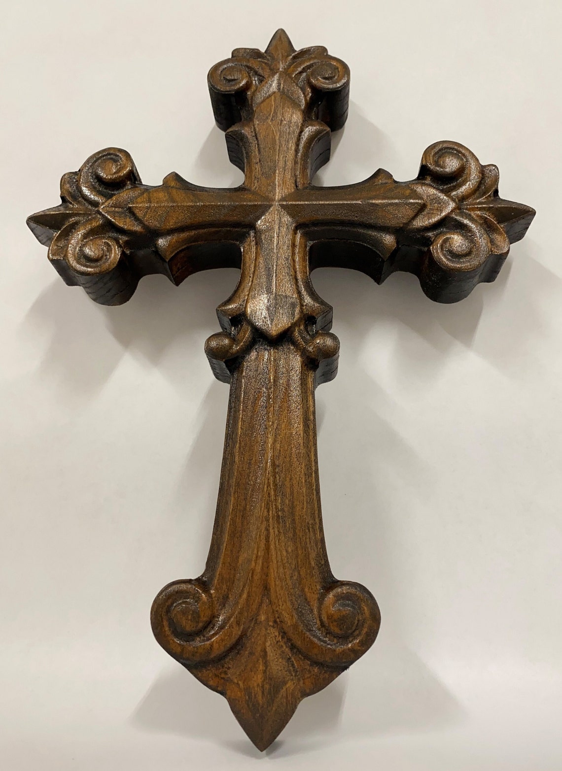 Ornate Wooden Cross Large Wall Hanging Cross Large Wooden Etsy