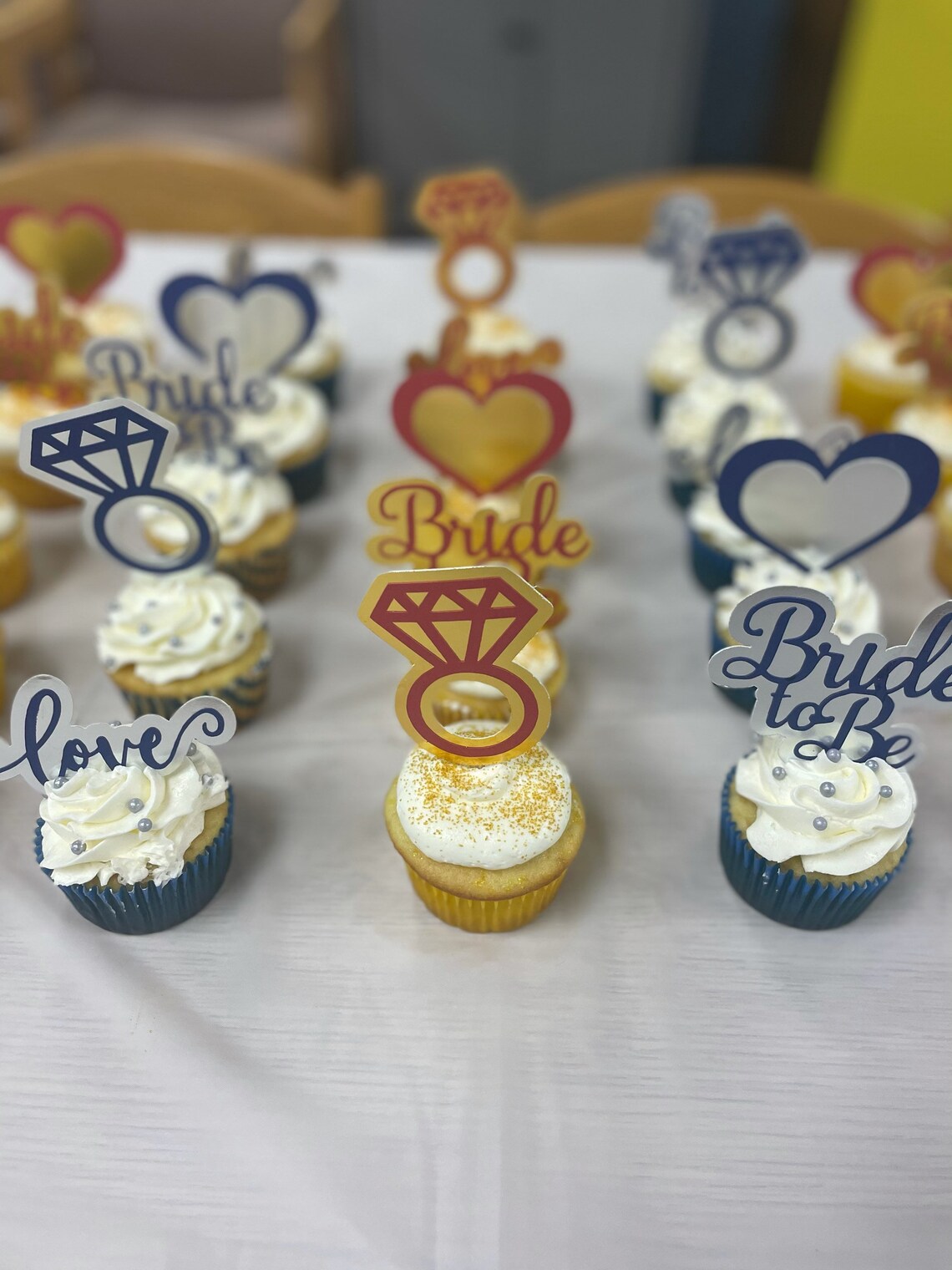 Bridal Cupcake Toppers Etsy