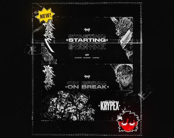 ANIMATED DARK FANTASY Anime Stream Package (Screens, Panels, Overlay, Transition, Twitch, Header, Etc.)