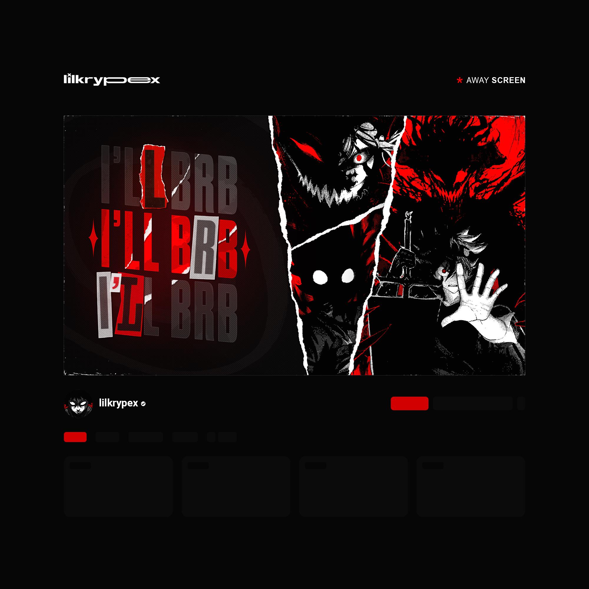Animated Rage Anime Stream Package | Twitch Overlays, Screens, Panels ...