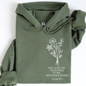 Pro Life Hoodie, Religious Hoodies, Pro Life Sweatshirts, Catholic Sweatshirt, Christian Sweatshirt, Womens Catholic Apparel, Pro Life Shirt