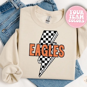 School Spirit Sweatshirt Custom School Shirt Mascot Sweatshirt Custom School Spirit Crewneck Sweatshirt Custom Team Shirt Mascot Shirt