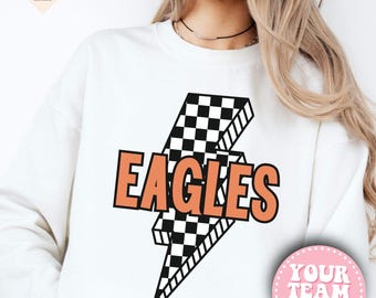 School Spirit Sweatshirt Custom School Shirt Mascot Sweatshirt Custom School Spirit Crewneck Sweatshirt Custom Team Shirt Mascot Shirt