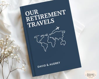 Retirement Travel Journal Gift, Personalized Travel Notebook, Coworker Retiring Gift, Travel Lover Gift, Adventure Notebook Traveler Journal