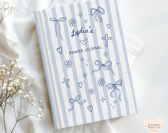Personalized Prayer Journal for Women, Religious Gifts, Scripture Notebook, Christian Gift for Teen Girl Bible Journal, Church Sermon Notes