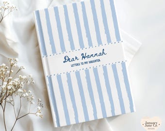 Letters To My Daughter Journal Dear Daughter Notebook New Mom Baby Shower Gift Personalized Custom Newborn Gift Memory Book Keepsake Striped