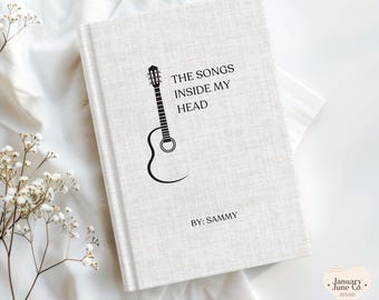 Personalized Lyric Journal, Custom Songwriter Notebook, Musician Guitar Player Gift for Songwriter Music Notebook, Songwriting Song Book