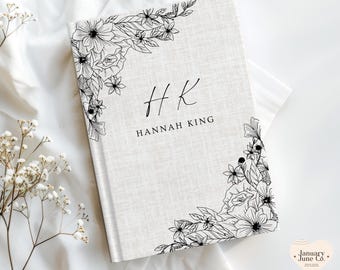 Custom Journal Monogrammed Notebook Personalized Gift for Friend Name Journal Hardcover Notebook Personalized Journal for Mom Daughter Gift