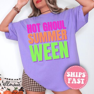 Summerween Shirt, Comfort Colors Hot Ghoul Summer Shirt Halloween in Summer Shirt Spooky Summer Shirt Summer Halloween Tshirt Summerween Top