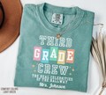 Comfort Color Third Grade Teacher Shirt 3rd Grade Teacher Team Shirt Personalized Teacher Name 3rd Grade Real Celebrities of the Hallway Tee
