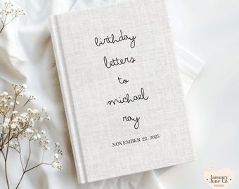 Birthday Keepsake Journal Personalized Birthday Memory Book Custom Birthday Notebook Baby First Birthday Letters to Daughter or Son Gift