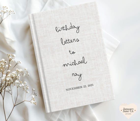 Birthday Keepsake Journal Personalized Birthday Memory Book Custom Birthday Notebook Baby First Birthday Letters to Daughter or Son Gift