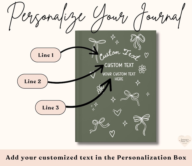 Personalized Notebook With Custom Text, Custom Journal Book, Custom ...