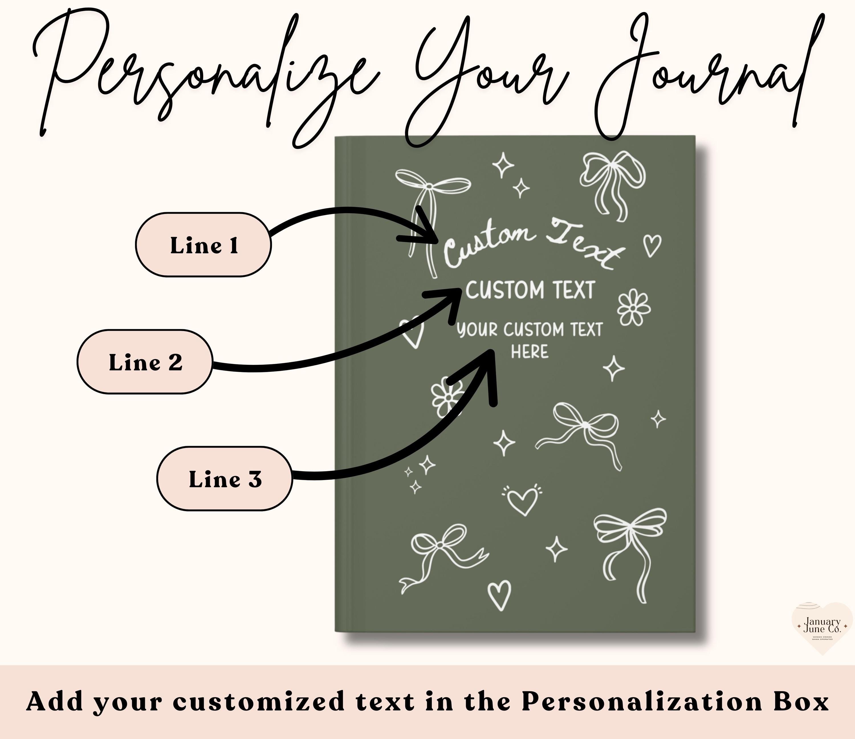 Personalized Notebook With Custom Text, Custom Journal Book, Custom ...